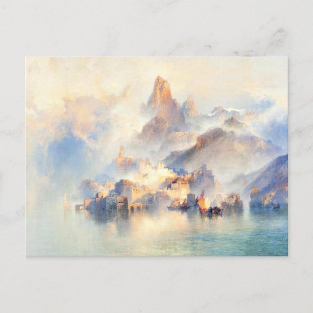 Postal Thomas Moran - La ciudad de los sueños (Anverso)