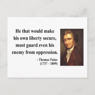 Postal Thomas Paine Cita 3b