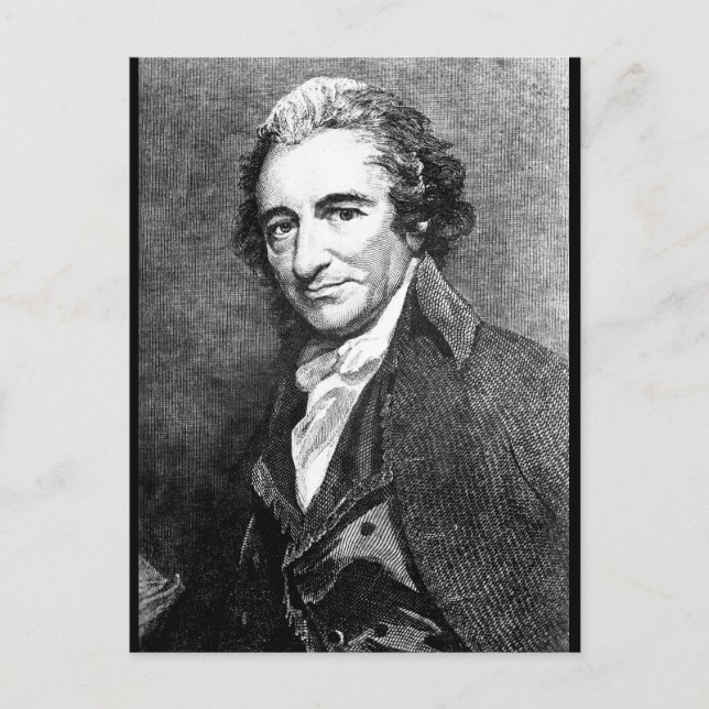 Postal Thomas Paine.  Copiar imagen de _guerra (Anverso)