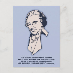 Postal Thomas Paine - Mega-Iglesias