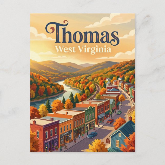 Postal Thomas, Virginia Occidental Virginia Occidental (Anverso)