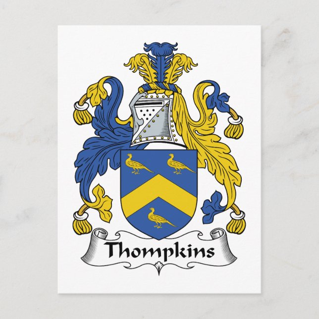 Postal Thompkins Family Crest (Anverso)