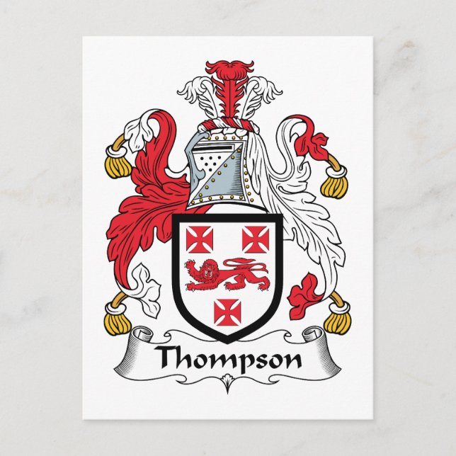 Postal Thompson Family Crest (Anverso)
