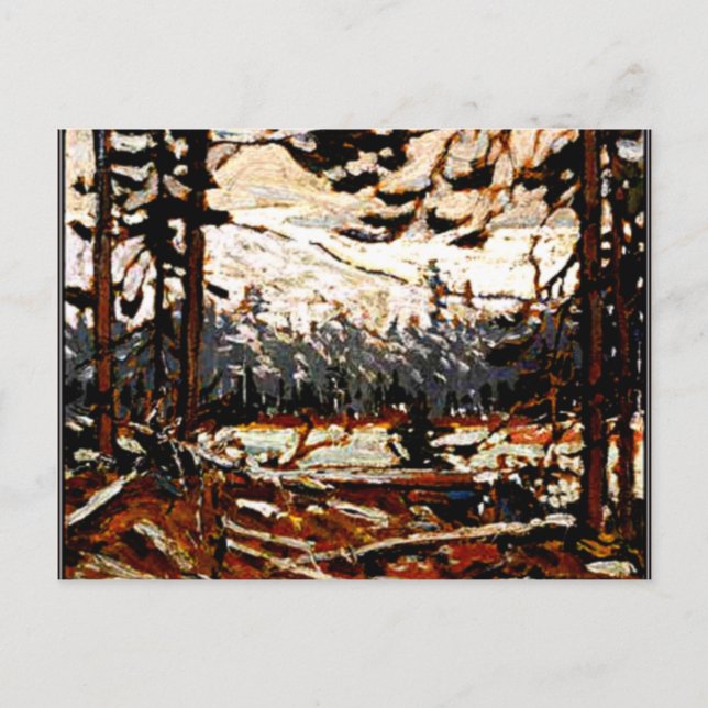 Postal Thomson - Woodland Interior, Parque Algonquin (Anverso)