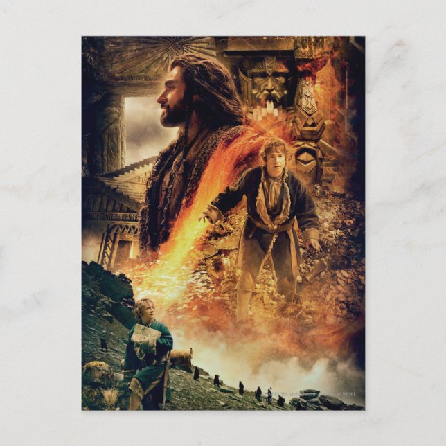Postal THORIN OAKENSHIELD™ y BILBO BAGGINS™ en Erebor (Anverso)