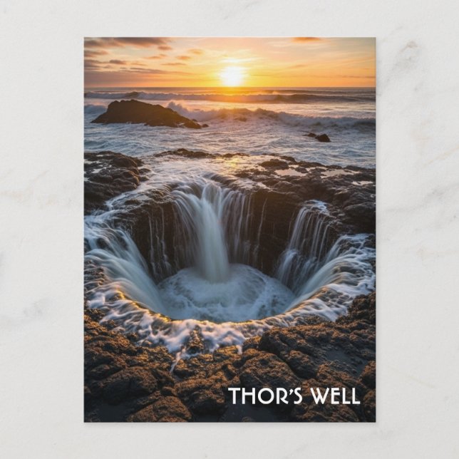 Postal Thor's Well Oregon Coast (Anverso)