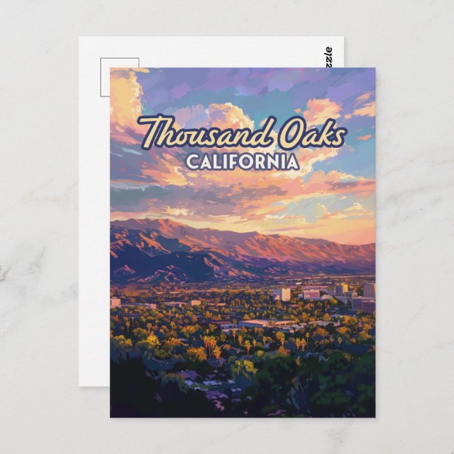 Postal Thousand Oaks California Los Angeles Ventura (Anverso / Reverso)