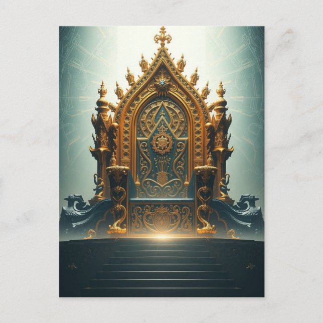 Postal „Thron der Götter – Sitz der himmlischen Macht“ (Anverso)