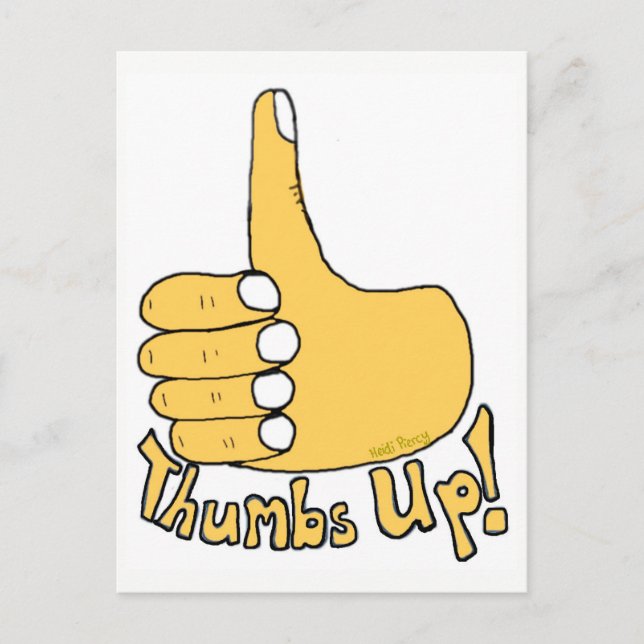 Postal Thumbs Up Felicitaciones Personalizado Postcard (Anverso)