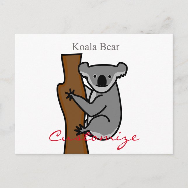 Postal Thunder_Cove, árbol de escalada del oso de Koala (Anverso)