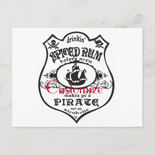 Postal Thunder_Cove, bebida pirata de ron picada (Anverso)