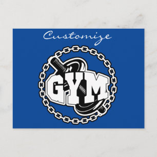 Postal Thunder_Cove con el logotipo Gym Barbell