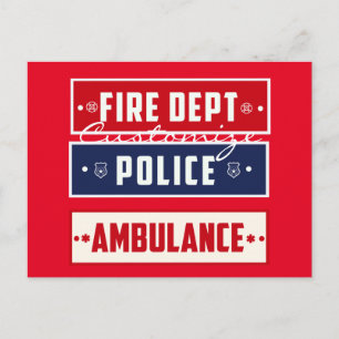 Postal Thunder_Cove de ambulancia de la policía de incend
