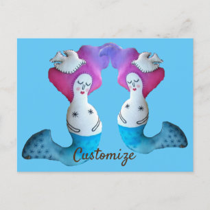 Postal Thunder_Cove de la sirena de la paloma blanca