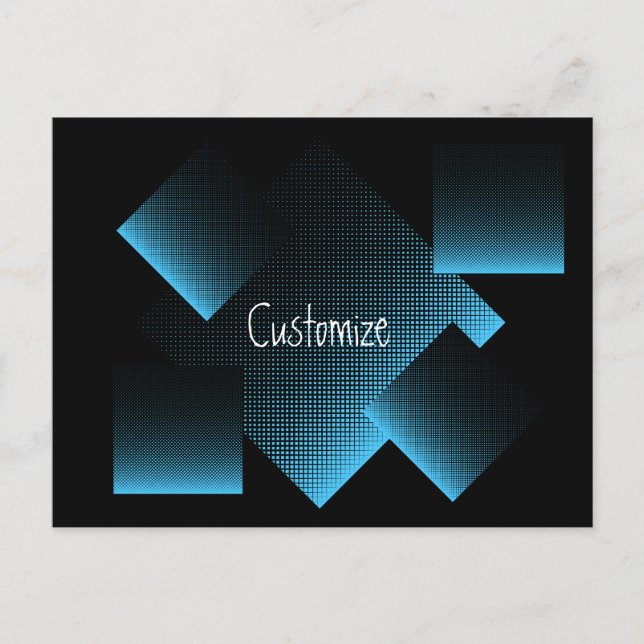 Postal Thunder_Cove de patrón de diamante de semitono (Anverso)