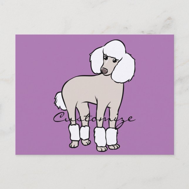 Postal Thunder_Cove de perro caniche estándar (Anverso)