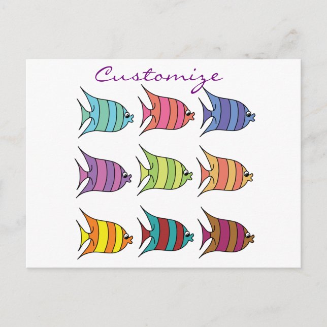 Postal Thunder_Cove de pez tropical multicolor (Anverso)