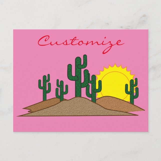 Postal Thunder_Cove del Desierto del Cactus del Saguaro V (Anverso)