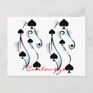 Postal Thunder_Cove estilo de tatuaje de espadas negras