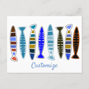 Postal Thunder_Cove, pez rayado multicolor