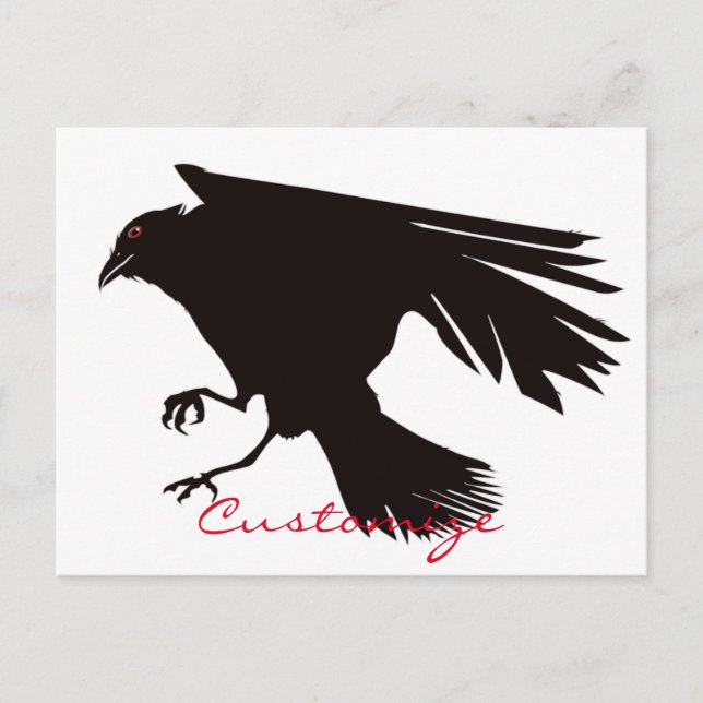 Postal Thunder_Cove volador de raven negro (Anverso)