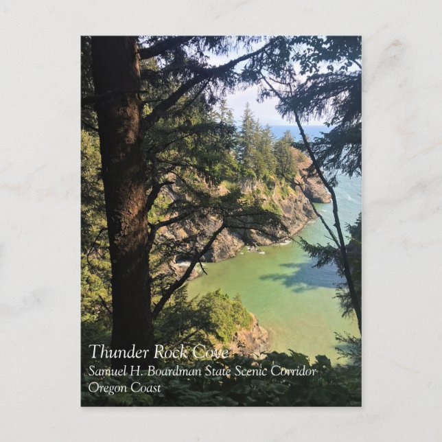 Postal Thunder Rock Cove, Samuel H. Boardman, Oregón (Anverso)