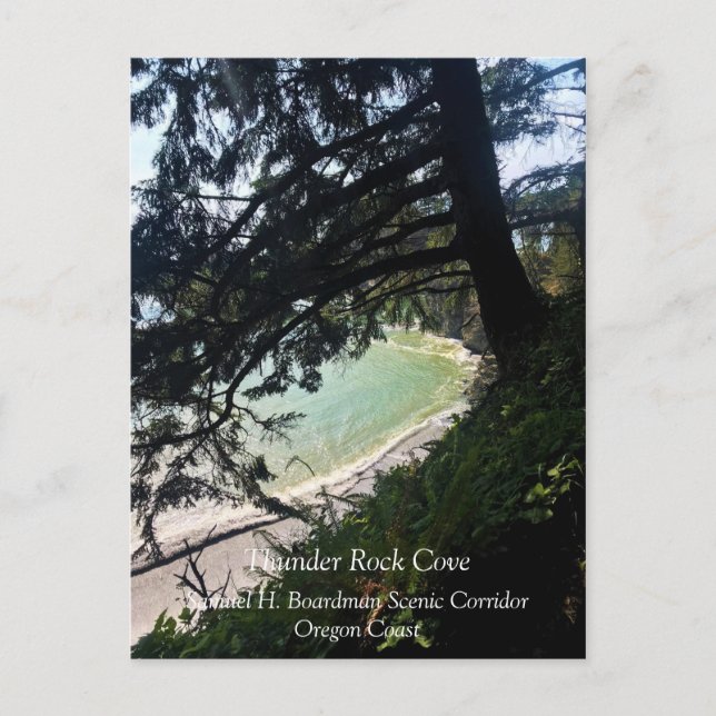 Postal Thunder Rock Cove, Samuel H. Boardman, Oregon Post (Anverso)
