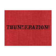 ¡THUNDERATION! fuente antigua en Red Linen Photo
