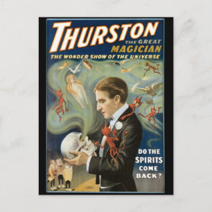 Postal Thurston El Gran Magiciano ~ Acto Mágico Vintage