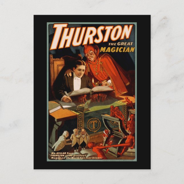 Postal Thurston el gran mago (Anverso)