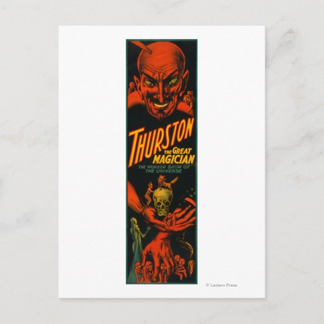 Postal Thurston "Gran Espectáculo Mágico del Universo" (Anverso)