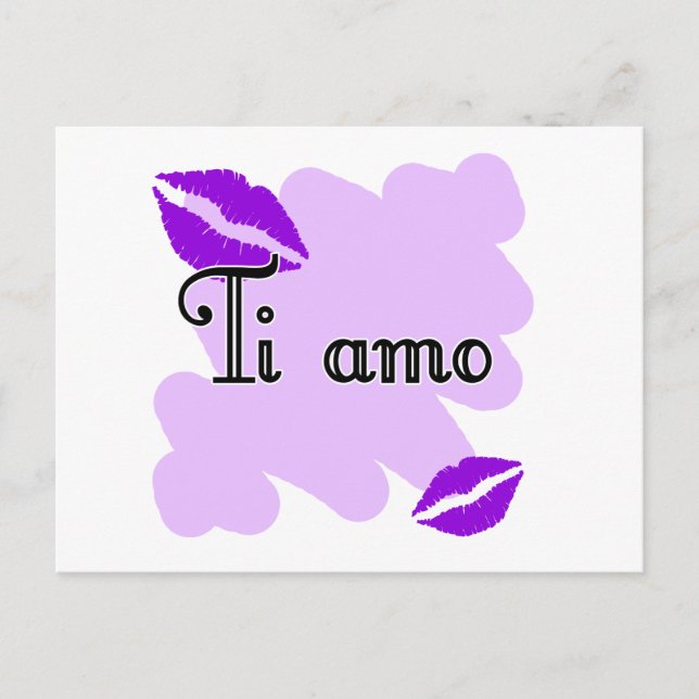 Postal Ti amo - Italiano te amo (Anverso)