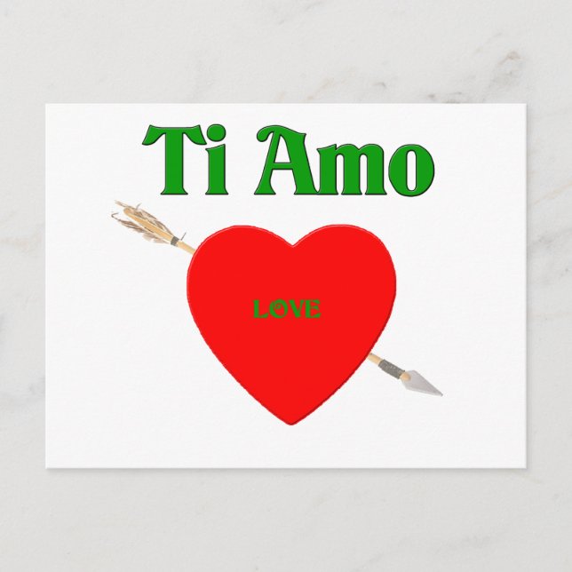 Postal Ti Amo (Te Quiero) (Anverso)
