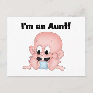 Postal Tía de camisetas y regalos de nuevos sobrinos