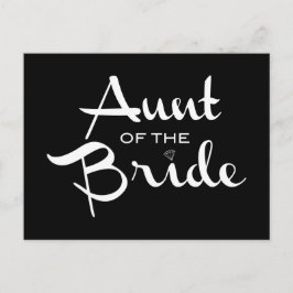 Postal Tía de la novia blanca en negro