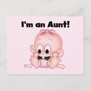 Postal Tía de las camisetas y regalos de la nueva sobrina