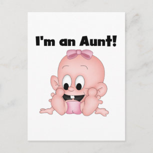 Postal Tía de las camisetas y regalos de la nueva sobrina