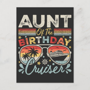 Postal Tía del crucero de cumpleaños vacaciones