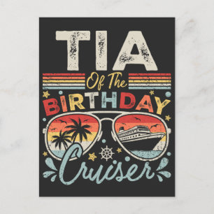 Postal Tía del crucero de cumpleaños Vacaciones