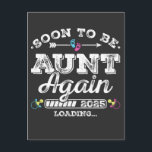 Postal Tía Otra Vez Pronto 2025 Cargando<br><div class="desc">Tía Otra Vez Pronto 2025 Cargando Ascendido a Tío Diseño Gráfico Divertido Regalo Postal Estándar Colección Clásica.</div>