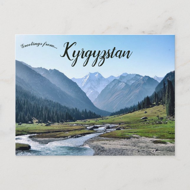 Postal Tian Shan en Kirguistán (Anverso)