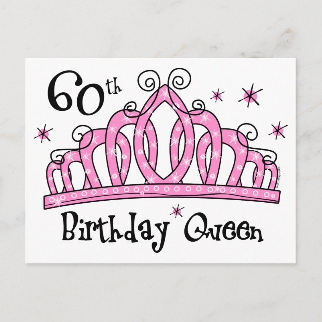 Postal Tiara 60 cumpleaños Reina LT (Anverso)