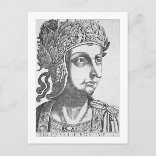 Postal Tiberius Caesar (42 A.C.-37 D.C.), 1596 (grabado) (Anverso)
