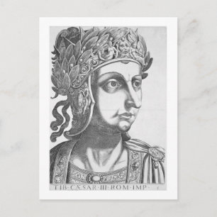 Postal Tiberius Caesar (42 A.C.-37 D.C.), 1596 (grabado)