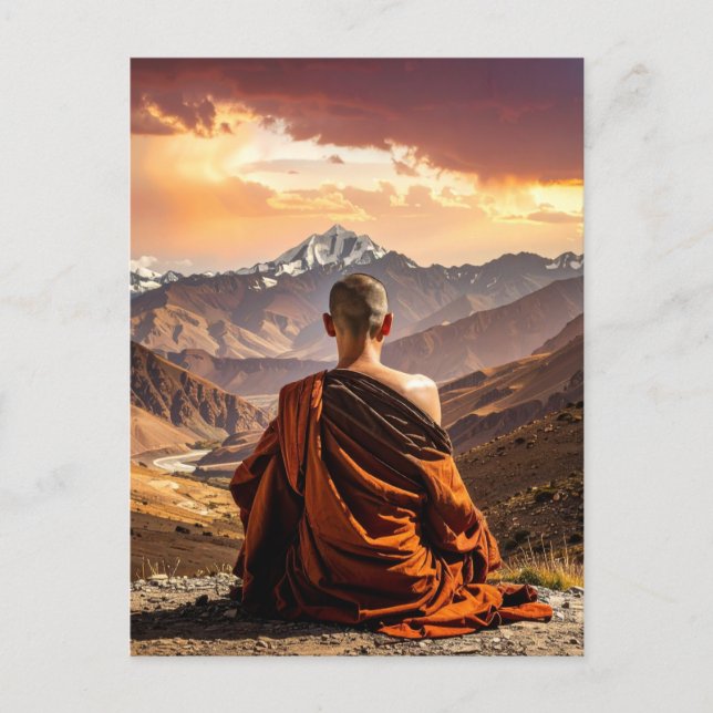 Postal Tibet - Budismo - Meditación (Anverso)