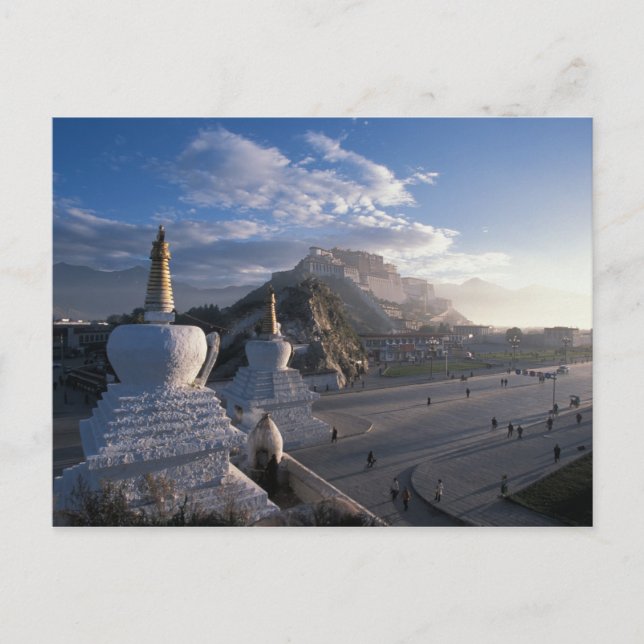 Postal Tíbet - Lhasa. Potala al amanecer (Anverso)