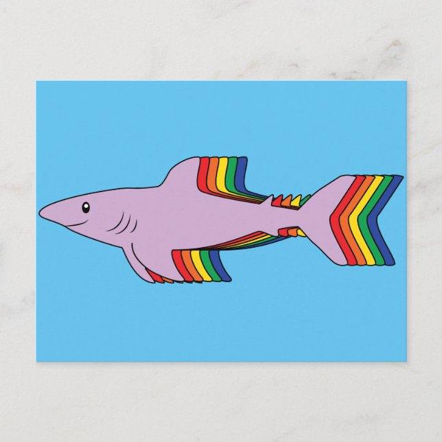Postal Tiburón arcoiris (Anverso)