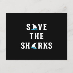 Postal Tiburón Tiburones Océano Aleta Pescado Mar Regalo 
