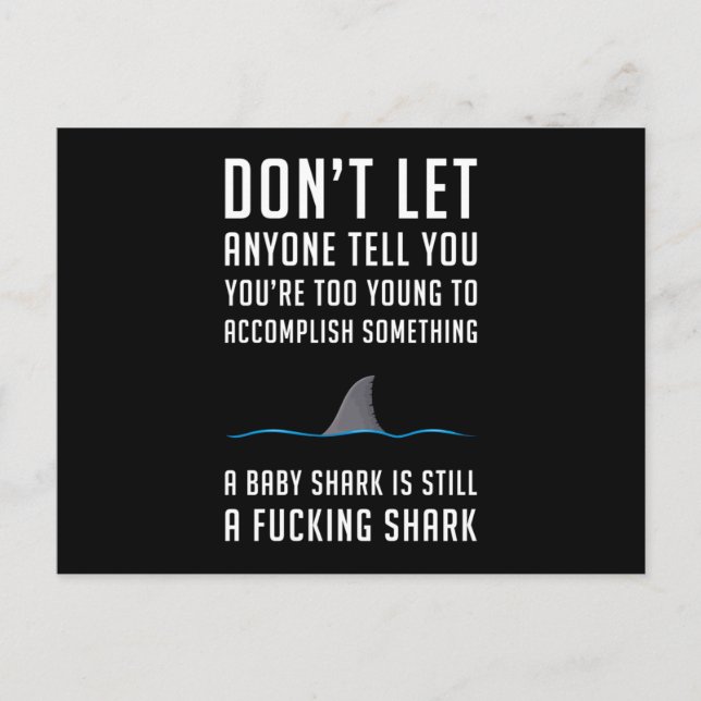 Postal Tiburones Aleta De Pez De Mar Oceano Regalo Divert (Anverso)