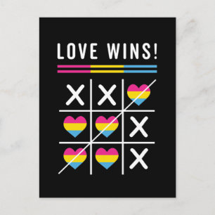 Postal Tic Tac Toe Love gana el orgullo LGBTQ Pansexual
